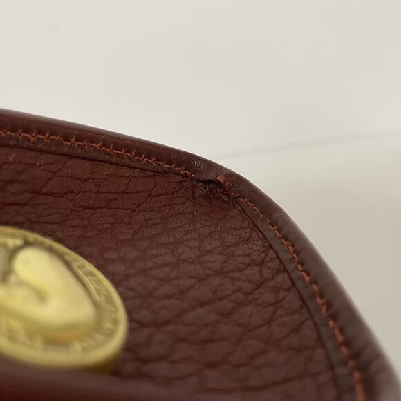 Vintage Dooney & Bourke USA Pebbled Leather Burgundy Crossbody Small Purse - Picture 10 of 16